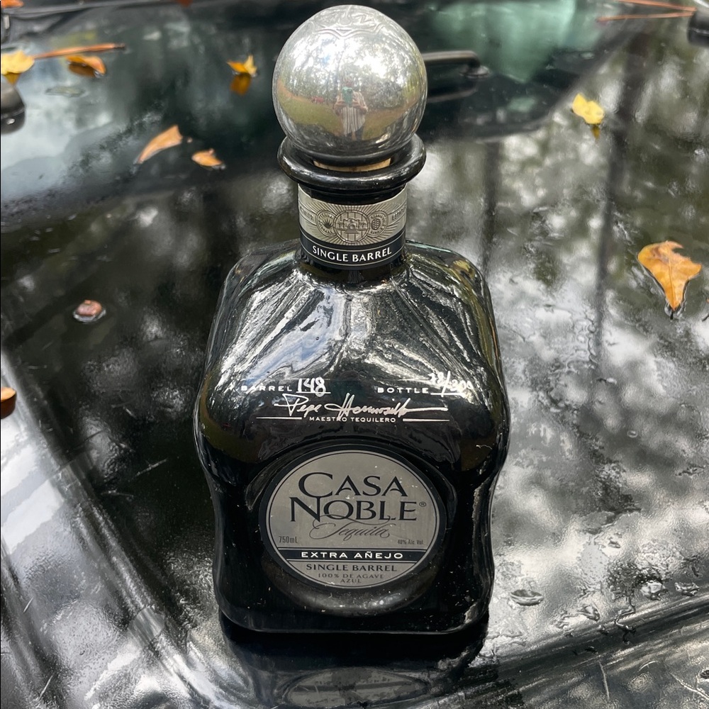 Empty Casa Noble Anejo Tequila 750 ml  numbered signed